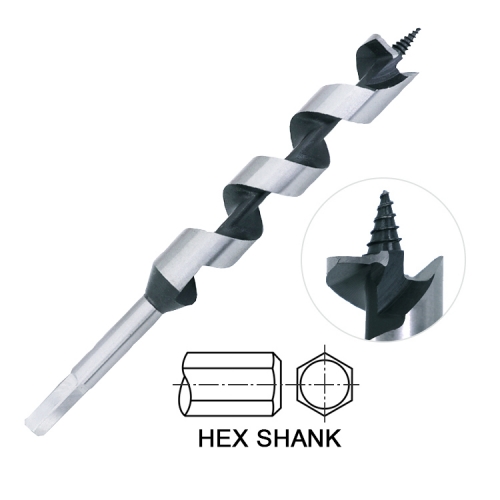 200mm Screw Point Short Auger Bit with Hex Shank